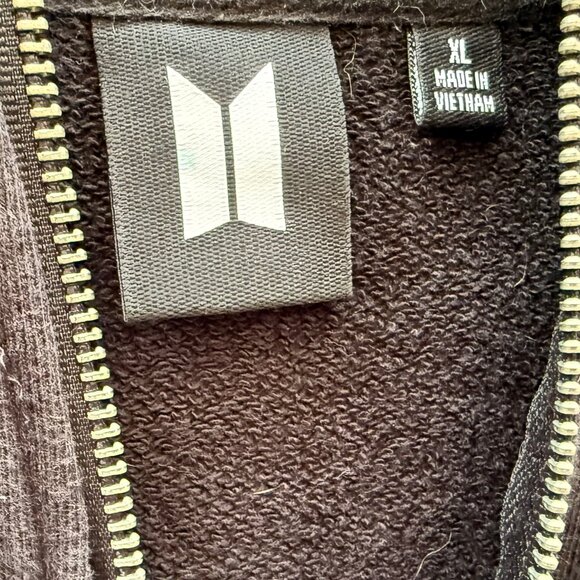 BTS Official Zipper Hoodie Kpop Sweatshirt XL - Picture 4 of 6